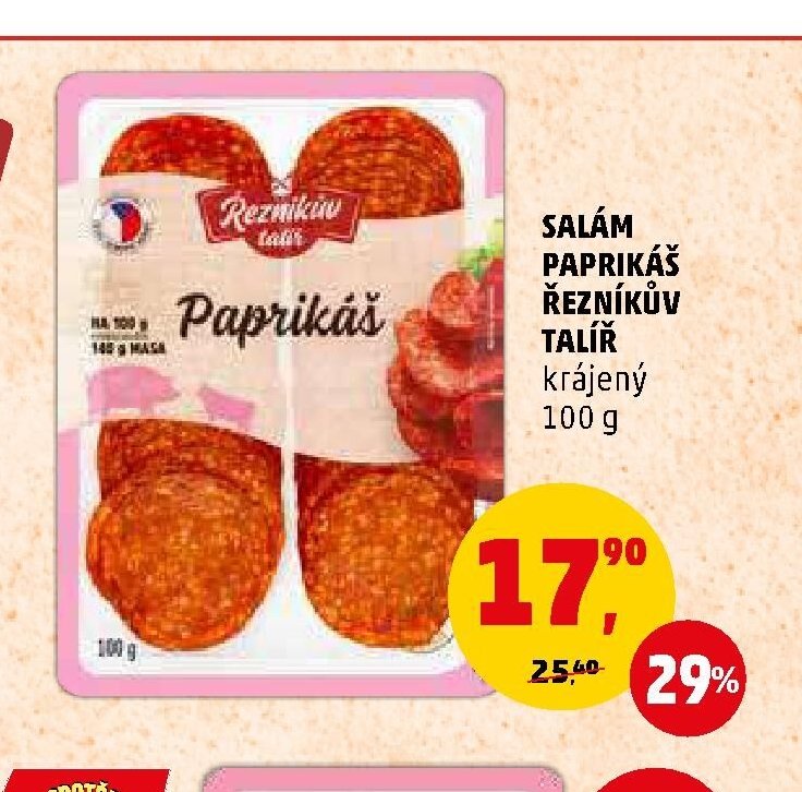 Salám paprikáš Řezníkův talíř