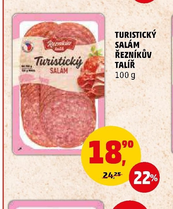 Turistický salám Řezníkův talíř
