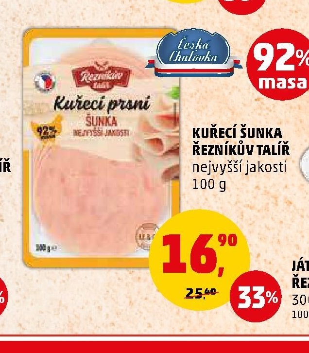 Kuřecí šunka Řezníkův talíř
