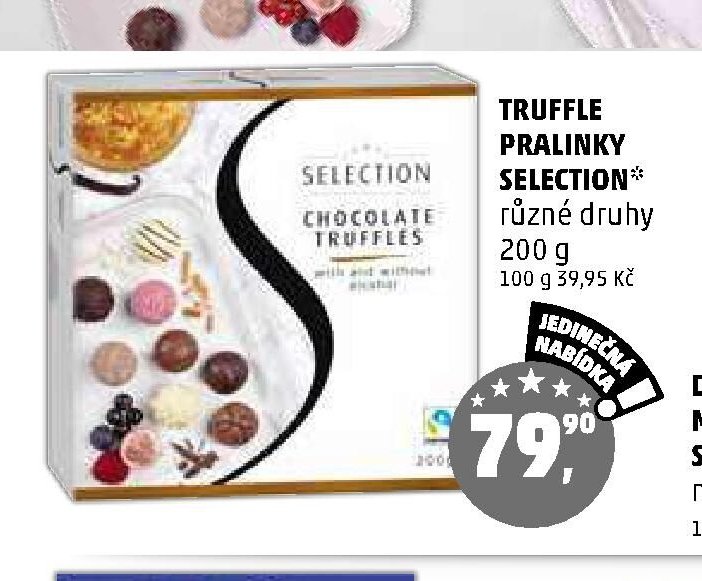 TRUFFLE PRALINKY SELECTION různé druhy