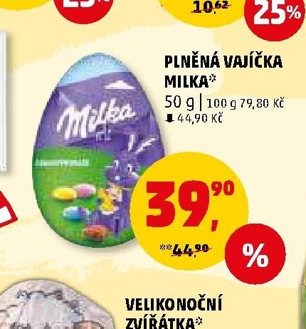 PLNĚNÁ VAJÍČKA MILKA