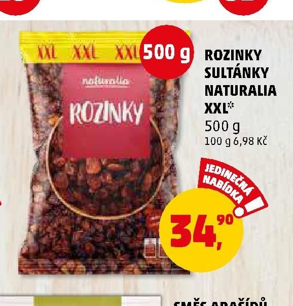 ROZINKY SULTÁNKY NATURALIA XXL