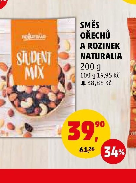SMĚS OŘECHŮ A ROZINEK NATURALIA