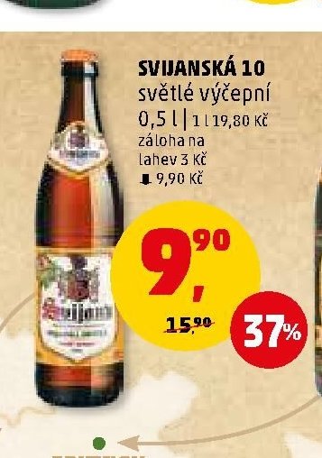 Svijanská 10 světlé výčepní 0,5 l