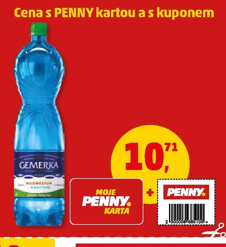 Minerální voda Gemerka jemně perlivá, tichá
