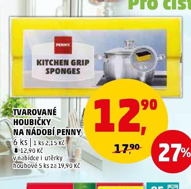 Tvarované houbičky na nádobí Penny