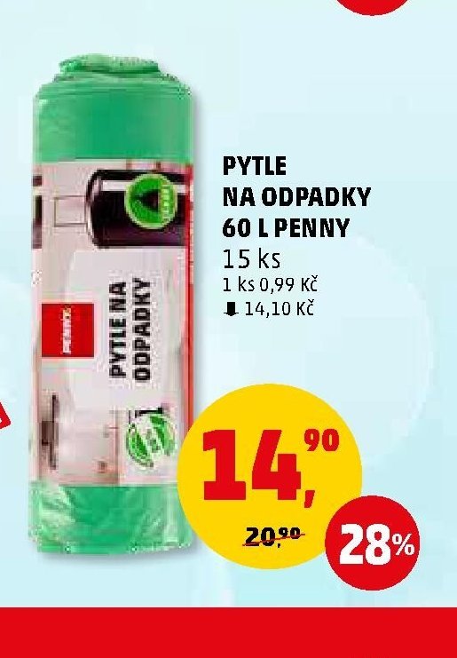 Pytle na odpadky 60 l Penny
