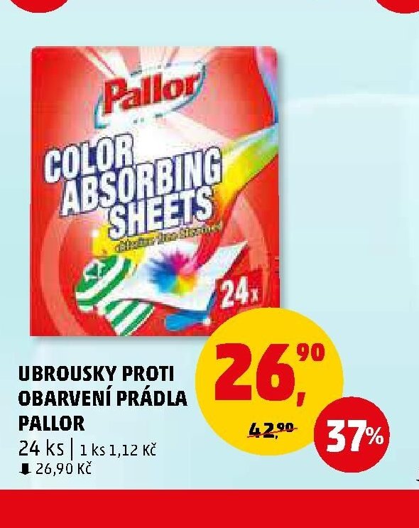Ubrousky proti obarvení prádla Pallor