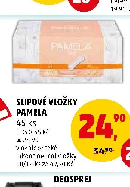 SLIPOVÉ VLOŽKY PAMELA 45 ks
