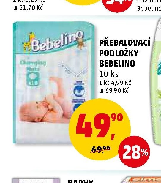 PŘEBALOVACÍ PODLOŽKY BEBELINO 10 ks