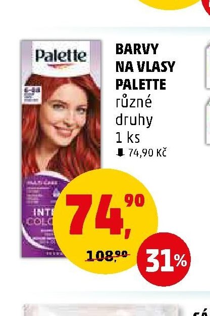 BARVY NA VLASY PALETTE různé druhy 1 ks
