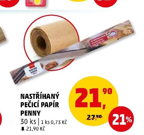 NASTŘÍHANÝ PEČICÍ PAPÍR PENNY 30 ks