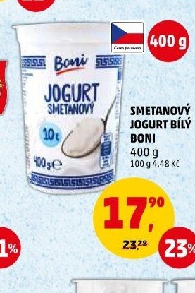SMETANOVÝ JOGURT BÍLÝ BONI
