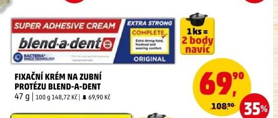 FIXAČNÍ KRÉM NA ZUBNÍ PROTÉZU BLEND-A-DENT