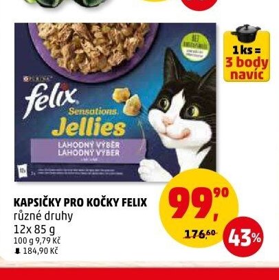 KAPSIČKY PRO KOČKY FELIX různé druhy 12x 85 g