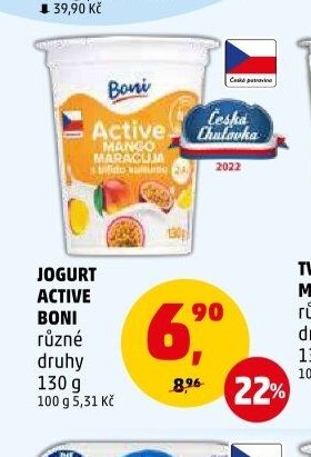 JOGURT ACTIVE BONI různé druhy