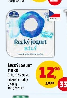 ŘECKÝ JOGURT MILKO