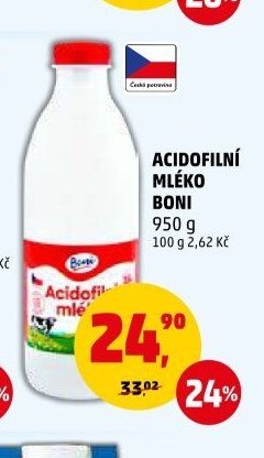 ACIDOFILNÍ MLÉKO BONI