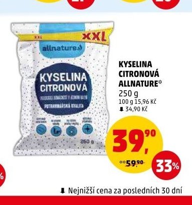 KYSELINA CITRONOVÁ ALLNATURE