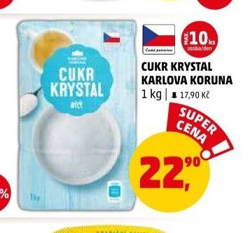 Cukr krystal Karlova Koruna 1 kg