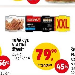 Tuňák ve vlastní šťávě 224 g