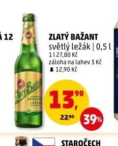 Zlatý Bažant světlý ležák 0,5 l