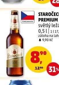 Staročech Premium světlý ležák 0,5 l