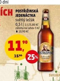Postřižinská jedenáctka světlý ležák 0,5 l