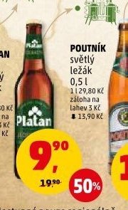 Platan 11 světlý ležák 0,5 l