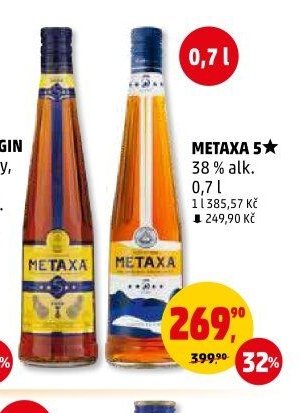 METAXA 5* 38 % alk.