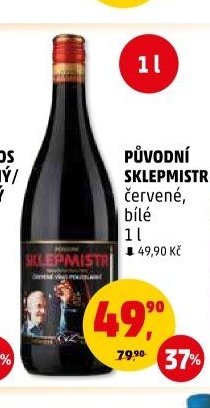 PŮVODNÍ SKLEPMISTR červené, bílé