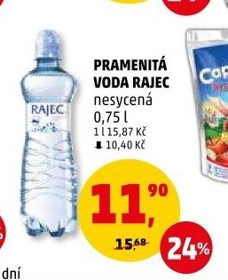 PRAMENITÁ VODA RAJEC nesycená