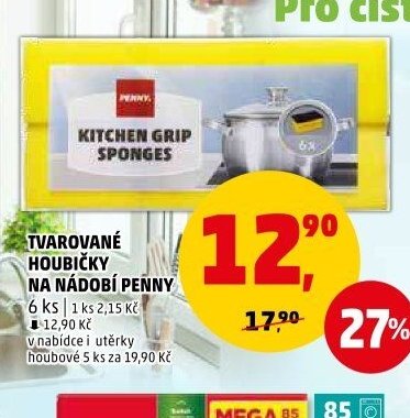 Tvarované houbičky na nádobí Penny