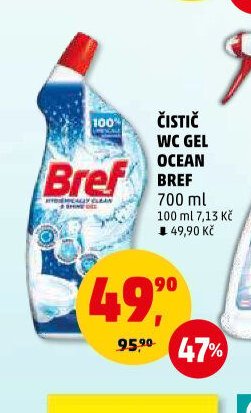 Čistič WC gel Ocean Bref