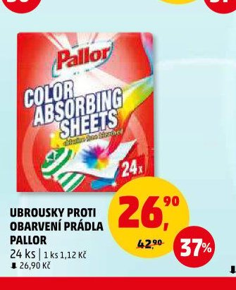 Ubrousky proti obarvení prádla Pallor
