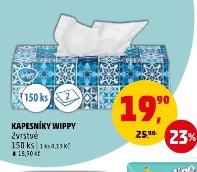 Kapesníky Wippy 2vrstvé 150 ks