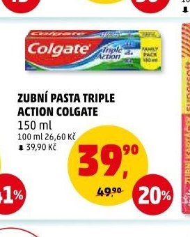 Zubní pasta Triple Action Colgate 150 ml