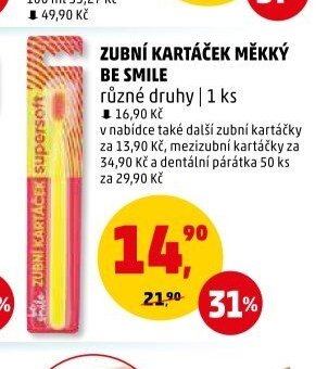 Zubní kartáček měkký Be Smile různé druhy 1 ks