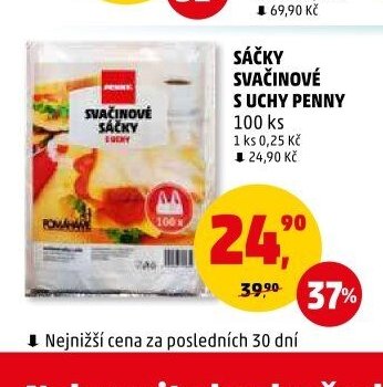 Sáčky svačinové s uchy Penny 100 ks