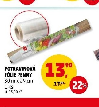 Potravinová fólie Penny 30 m x 29 cm 1 ks