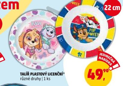 TALÍŘ PLASTOVÝ LICENČNÍ různé druhy