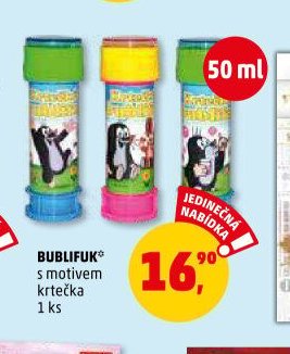 BUBLIFUK s motivem krtečka