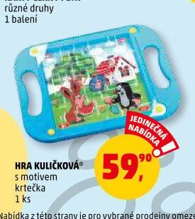 HRA KULIČKOVÁ s motivem krtečka