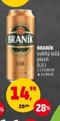 BRANÍK světlý ležák plech