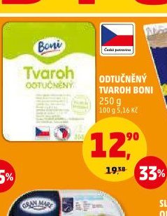 ODTUČNĚNÝ TVAROH BONI