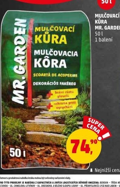 Mulčovací kůra Mr. Garden 50 l