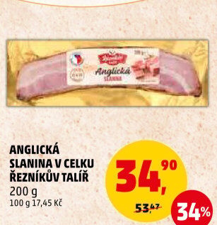 Anglická slanina Řezníkův talíř