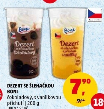 Dezert pudink se šlehačkou Boni