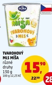 Dezert Tvarohový mls Míša Olma