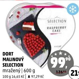 Dort malinový mražený Selection
